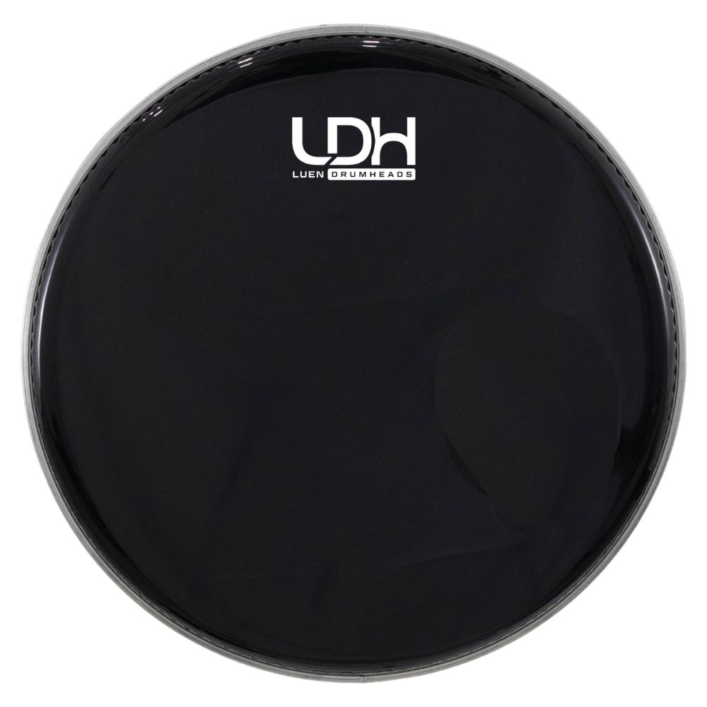 Pele de Bumbo LDH Duo Clear Preta com Anel Abafador - 18 Polegadas