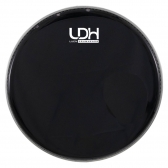 Pele de Bumbo LDH Duo Clear Preta com Anel Abafador - 18 Polegadas