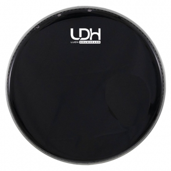 Pele de Bumbo LDH Duo Clear Preta com Anel Abafador